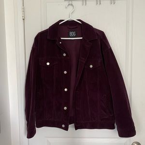 BDG Burgundy Corduroy Trucker Jacket